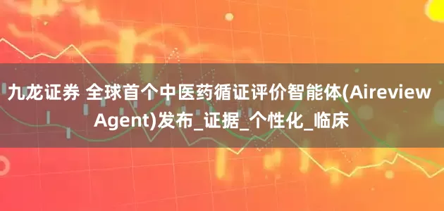 九龙证券 全球首个中医药循证评价智能体(Aireview Agent)发布_证据_个性化_临床