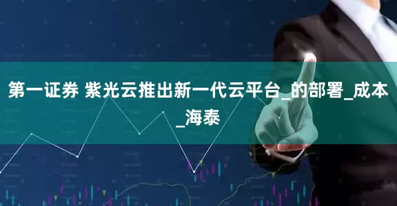 第一证券 紫光云推出新一代云平台_的部署_成本_海泰